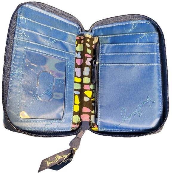 Vera Bradley Wristlet Wallet Navy Indigo Pop‎ - Picture 3 of 3